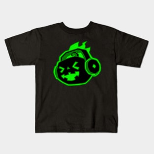 Party Pumpkin - Green Kids T-Shirt